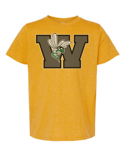 Williamston - Grey - W - Hornet Mascot - Tultex - Heat Transferred - Adult T-Shirt