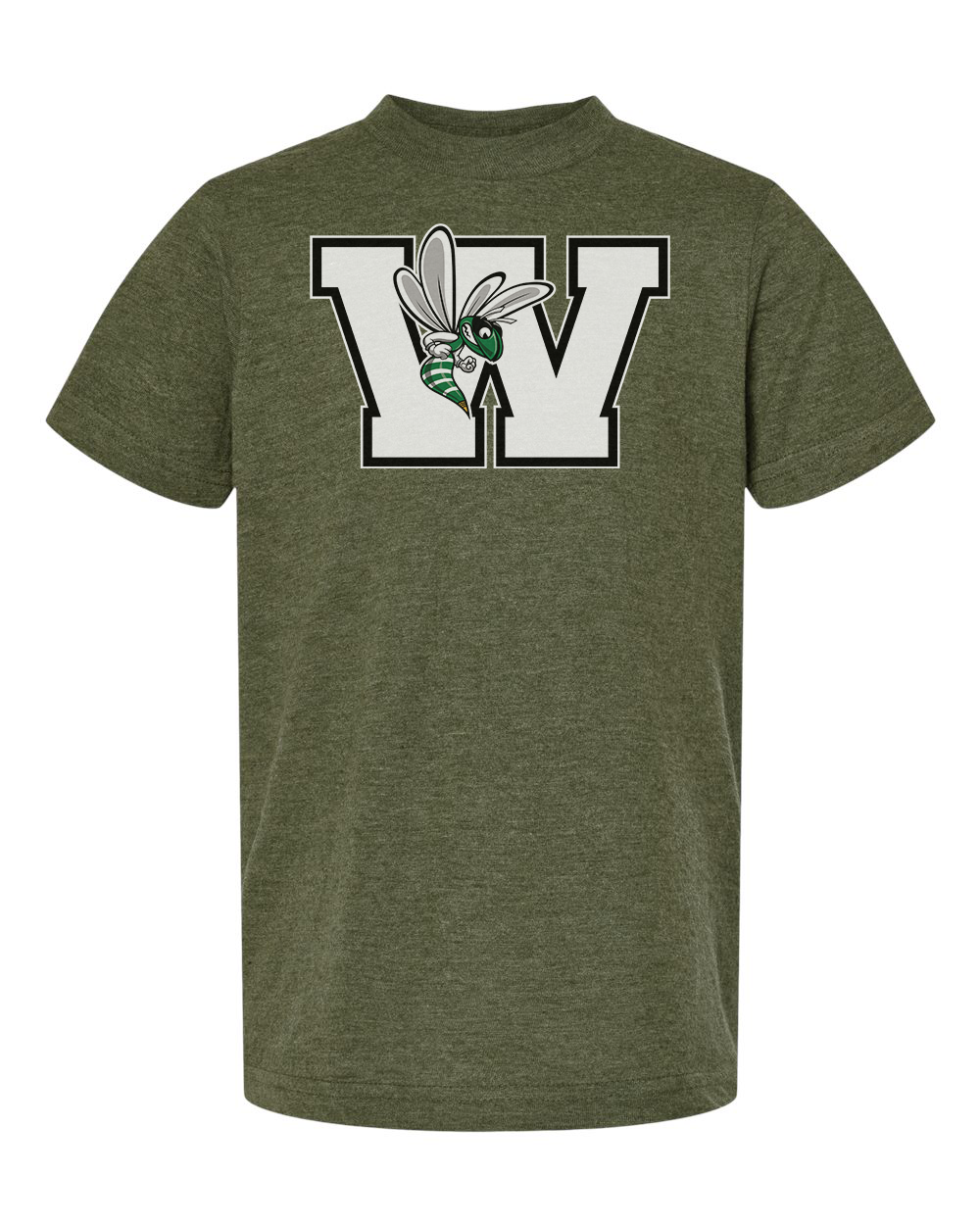 Williamston - White - W - Hornet Mascot- Tultex - Heat Transferred - Youth T-Shirt