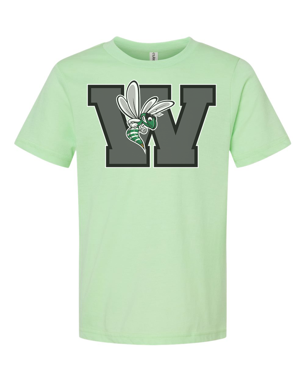 Williamston - Grey - W - Hornet Mascot - Tultex - Heat Transferred - Adult T-Shirt