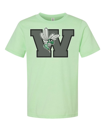Williamston - Grey - W - Hornet Mascot - Tultex - Heat Transferred - Adult T-Shirt