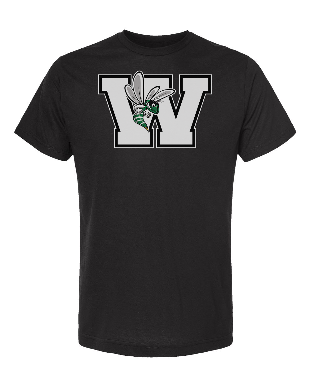Williamston - White - W - Hornet Mascot - Tultex - Heat Transferred - Adult T-Shirt