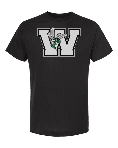 Williamston - White - W - Hornet Mascot - Tultex - Heat Transferred - Adult T-Shirt