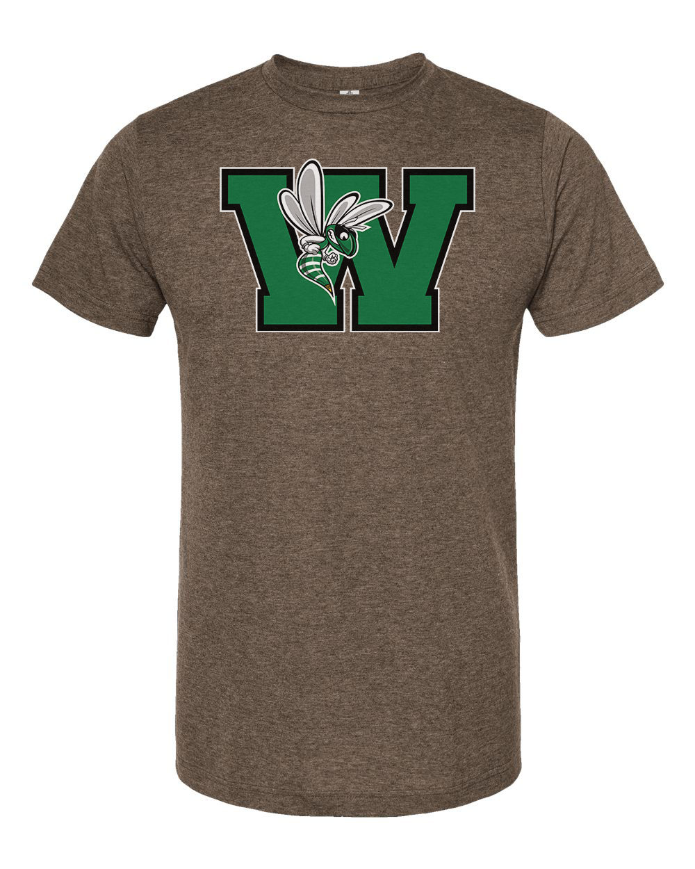 Williamston - Green - W - Hornet Mascot - Tultex - Heat Transferred - Adult T-Shirt