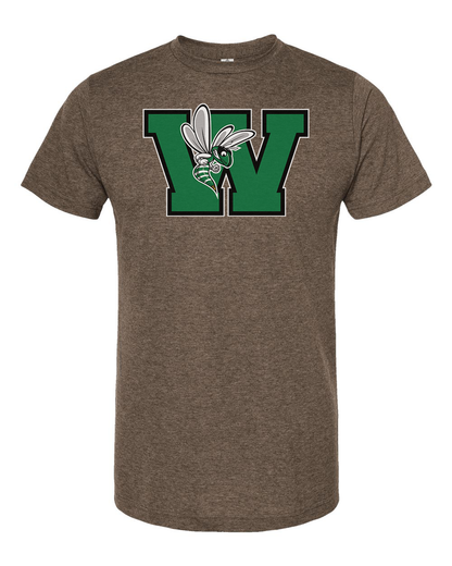 Williamston - Green - W - Hornet Mascot - Tultex - Heat Transferred - Adult T-Shirt