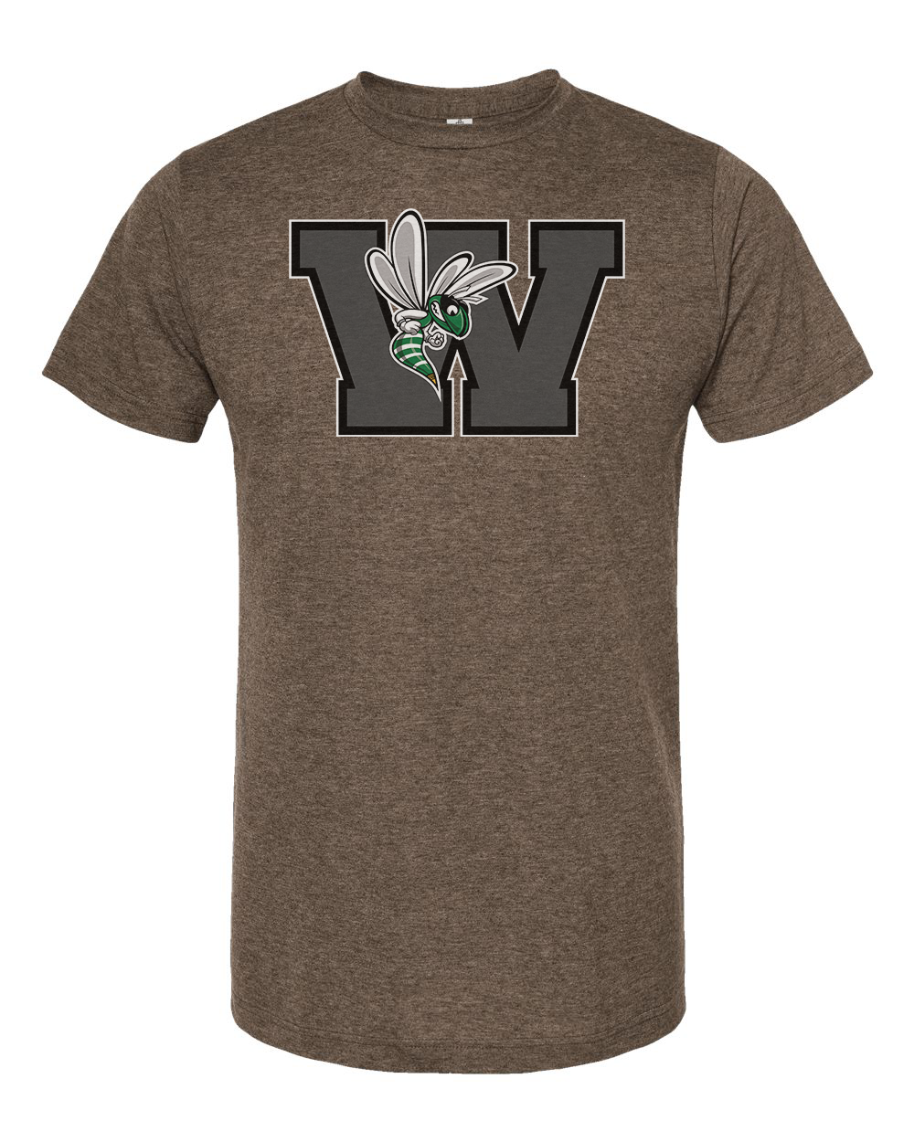 Williamston - Grey - W - Hornet Mascot - Tultex - Heat Transferred - Adult T-Shirt