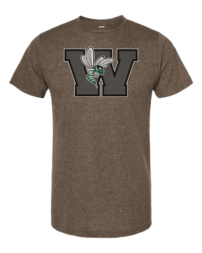Williamston - Grey - W - Hornet Mascot - Tultex - Heat Transferred - Adult T-Shirt