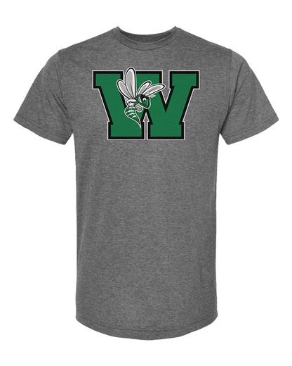 Williamston - Green - W - Hornet Mascot - Tultex - Heat Transferred - Adult T-Shirt