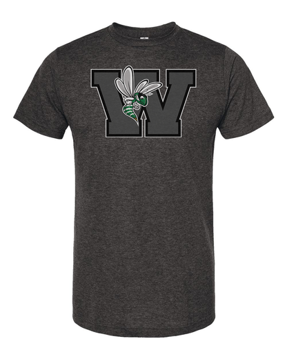 Williamston - Grey - W - Hornet Mascot - Tultex - Heat Transferred - Adult T-Shirt