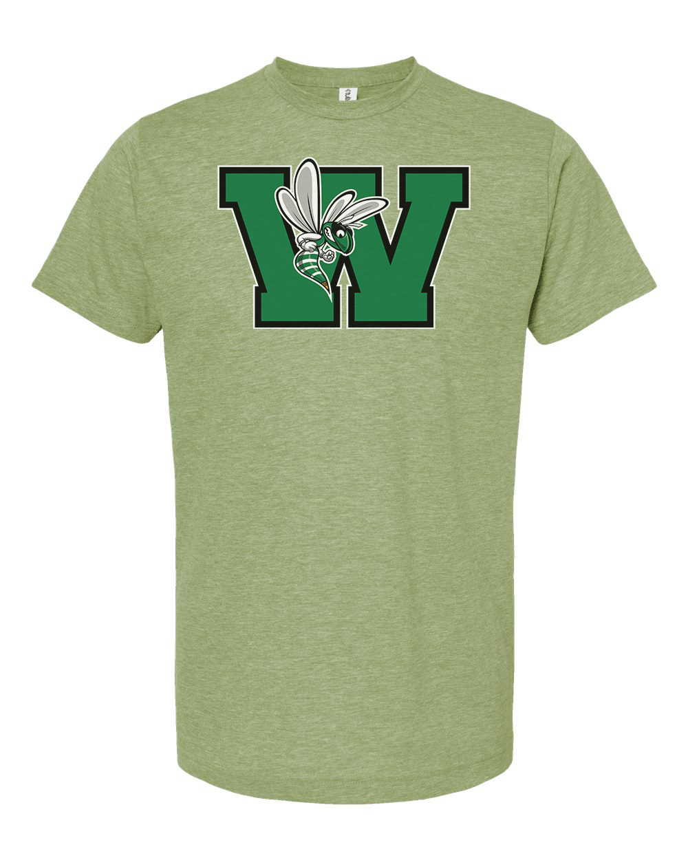 Williamston - Green - W - Hornet Mascot - Tultex - Heat Transferred - Adult T-Shirt