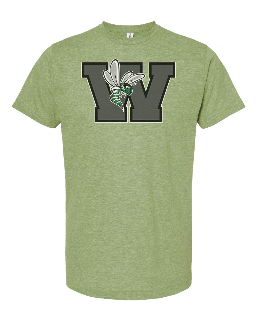 Williamston - Grey - W - Hornet Mascot - Tultex - Heat Transferred - Adult T-Shirt