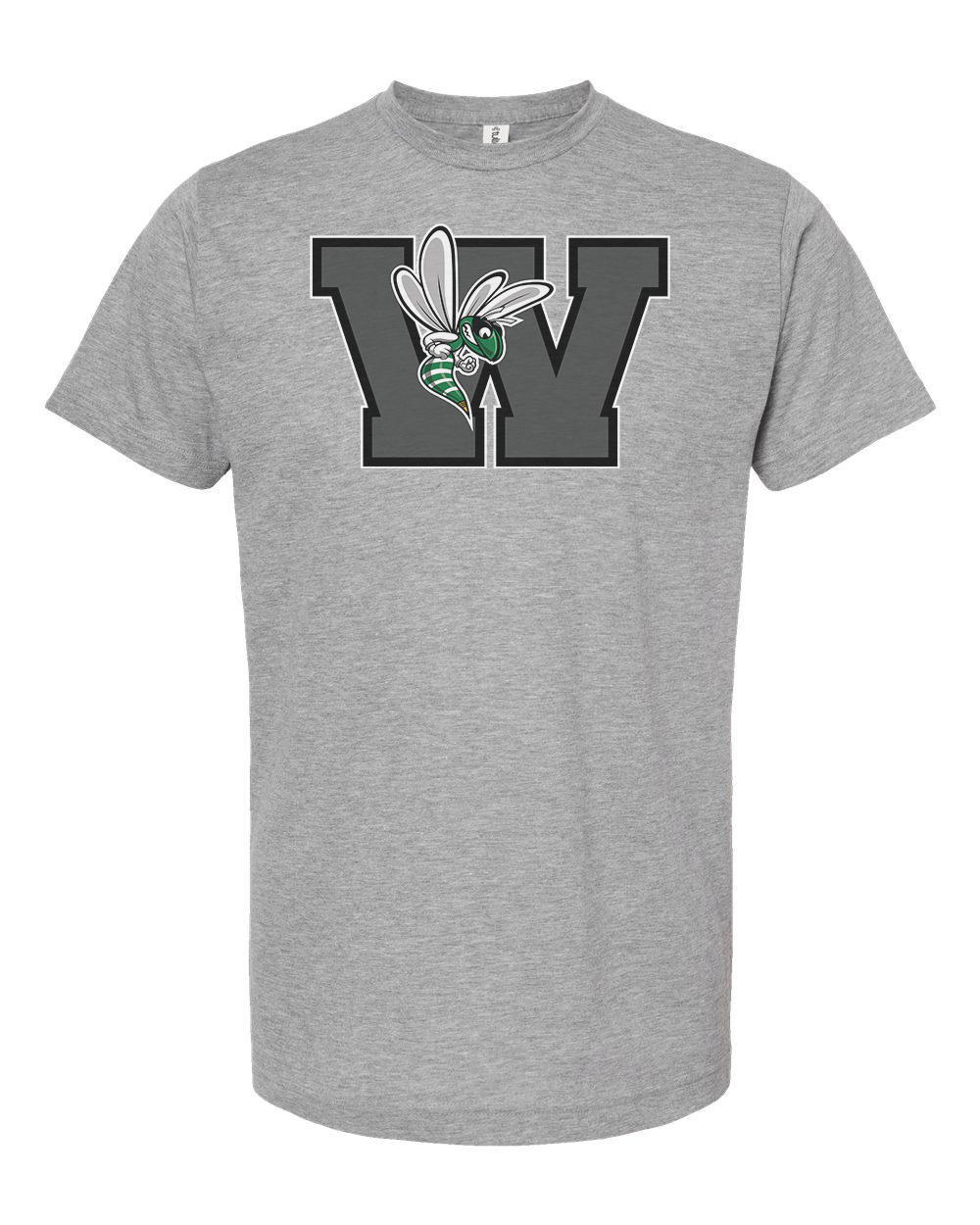 Williamston - Grey - W - Hornet Mascot - Tultex - Heat Transferred - Youth T-Shirt