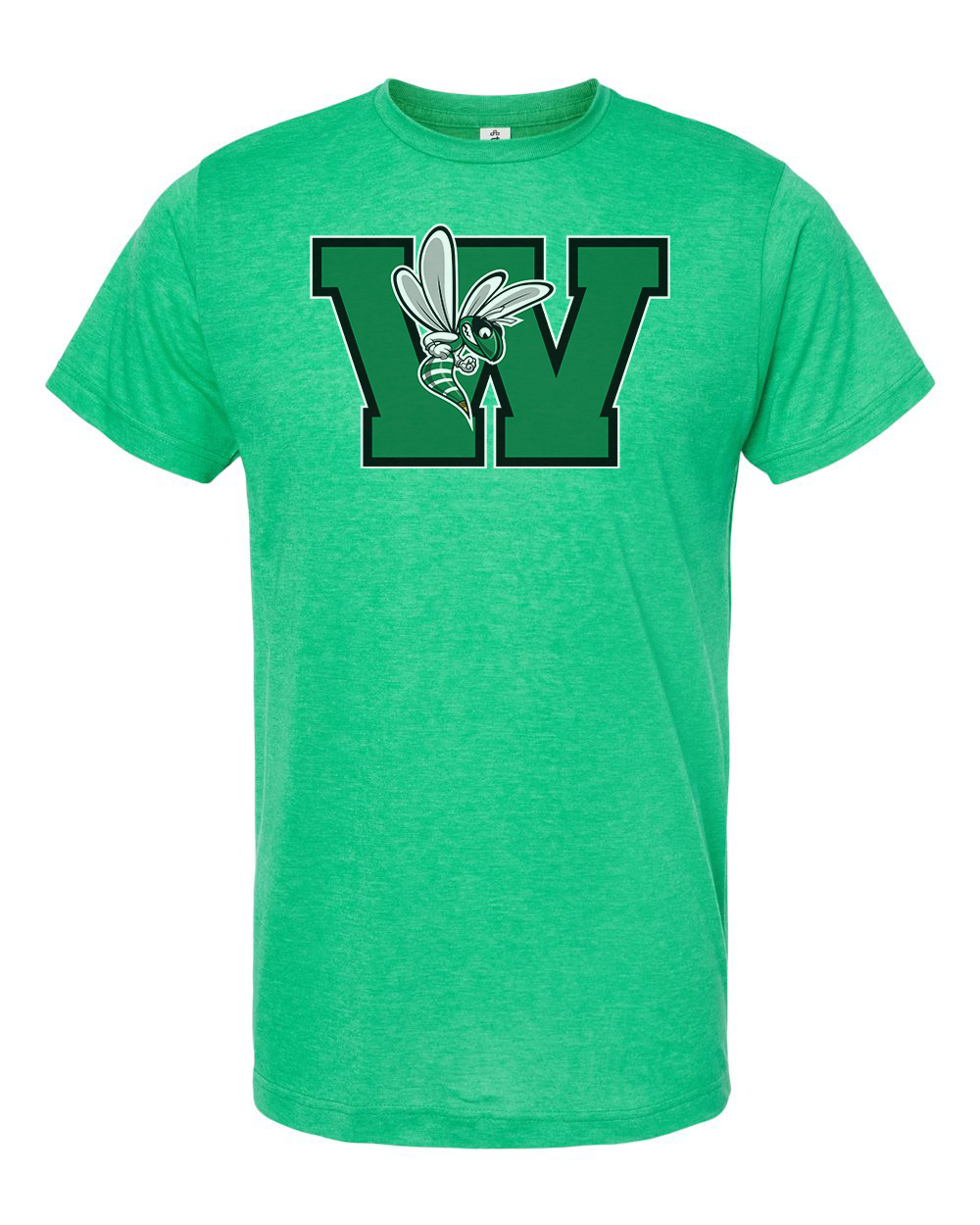 Williamston - Green - W - Hornet Mascot - Tultex - Heat Transferred - Adult T-Shirt