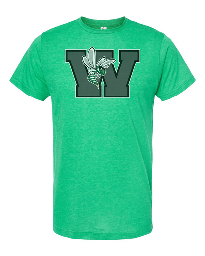 Williamston - Grey - W - Hornet Mascot - Tultex - Heat Transferred - Adult T-Shirt