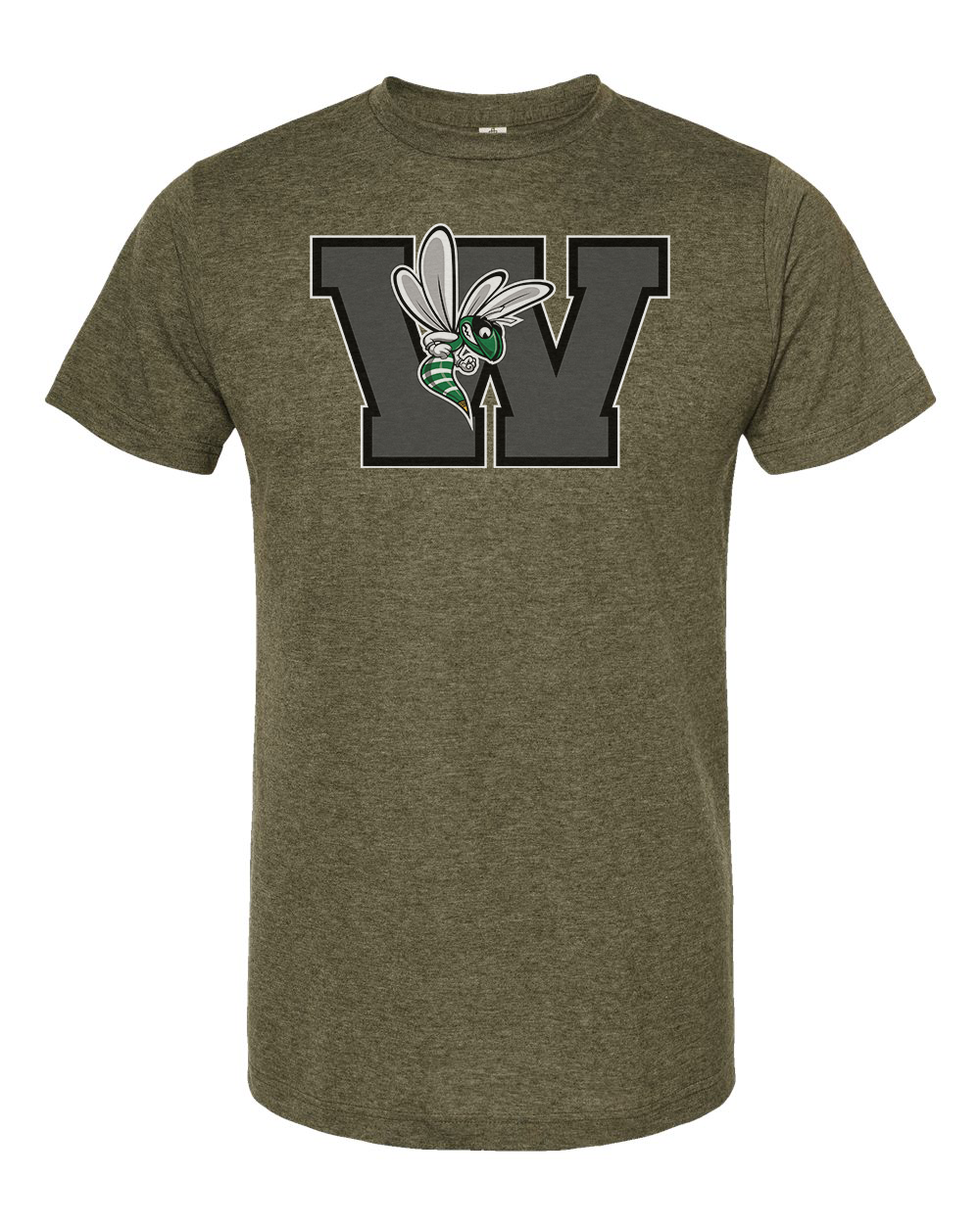 Williamston - Grey - W - Hornet Mascot - Tultex - Heat Transferred - Adult T-Shirt