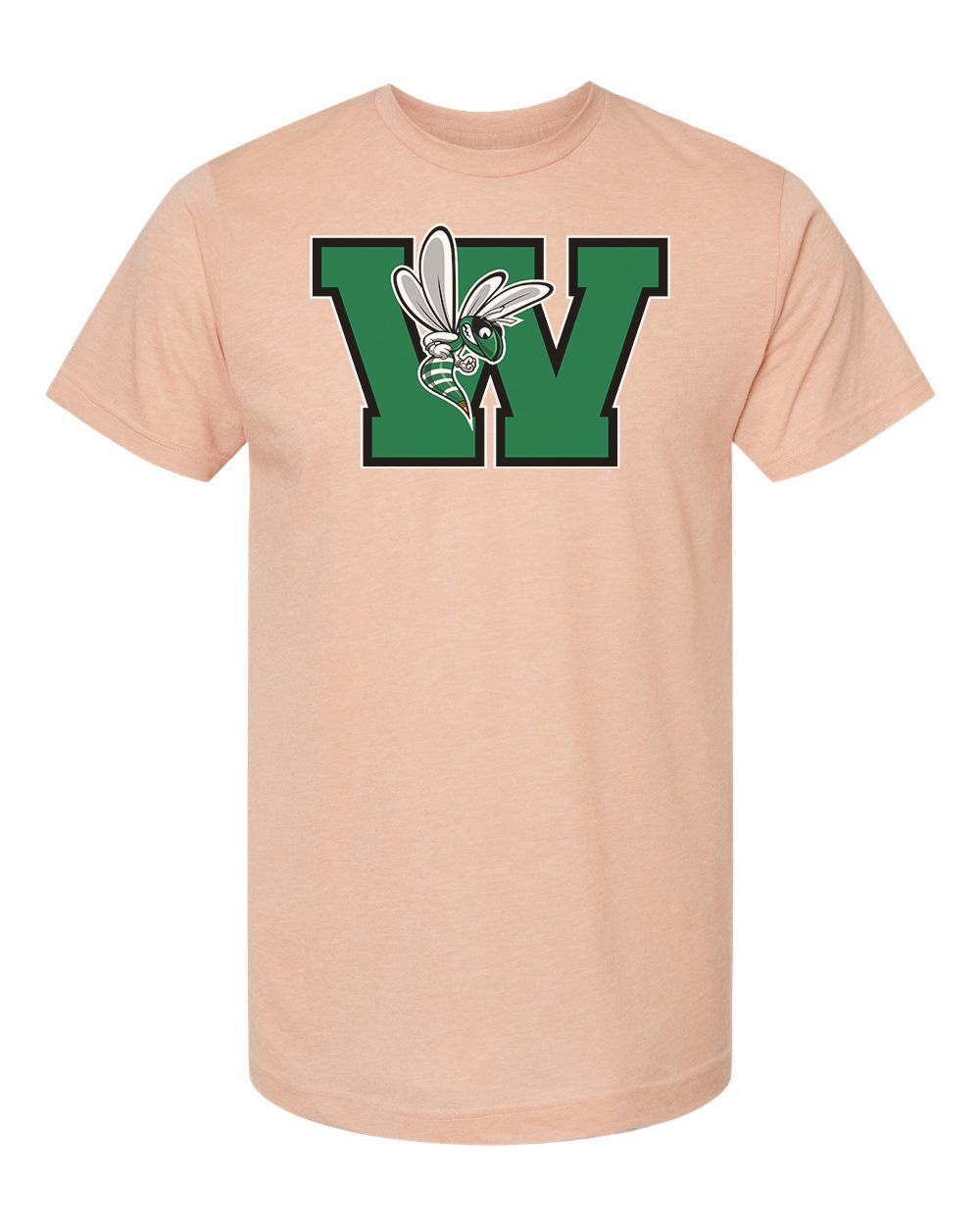 Williamston - Green - W - Hornet Mascot - Tultex - Heat Transferred - Adult T-Shirt