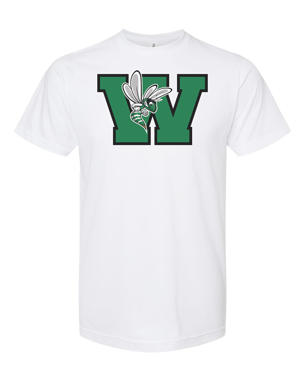 Williamston - Green - W - Hornet Mascot - Tultex - Heat Transferred - Adult T-Shirt