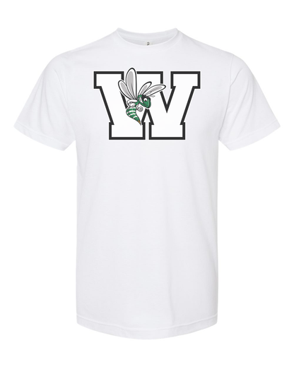 Williamston - White - W - Hornet Mascot- Tultex - Heat Transferred - Youth T-Shirt