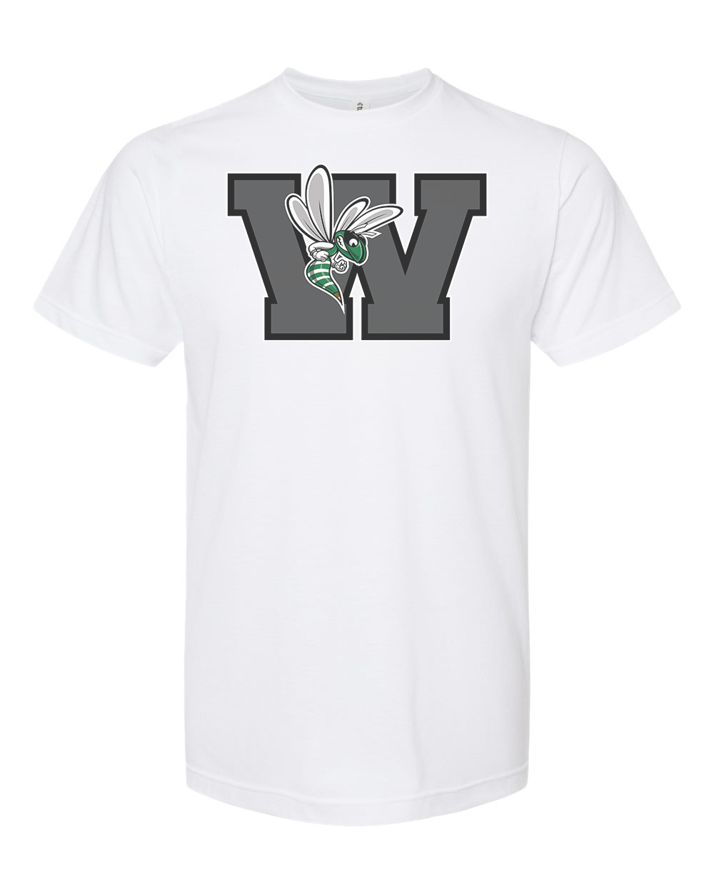 Williamston - Grey - W - Hornet Mascot - Tultex - Heat Transferred - Adult T-Shirt