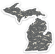 Dinosaur Bones - Michigan - Waterproof Sticker 3" X 3"