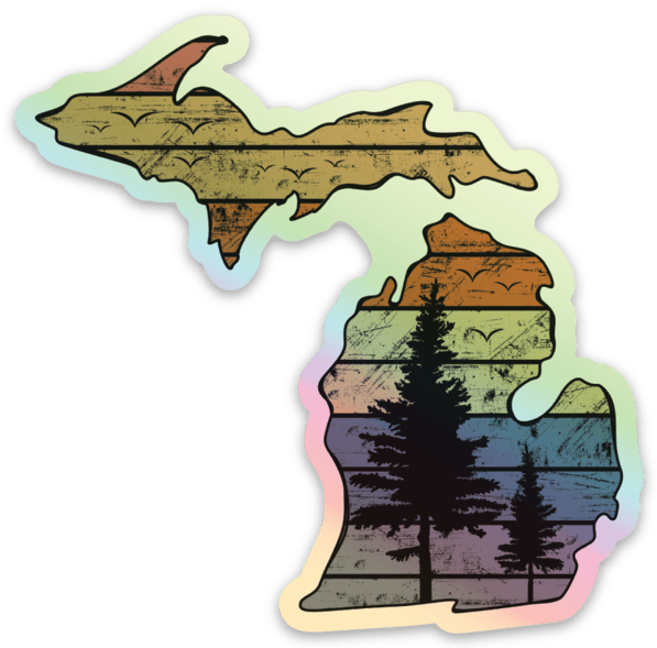 Dawn - Michigan - Waterproof Sticker 3" X 3"