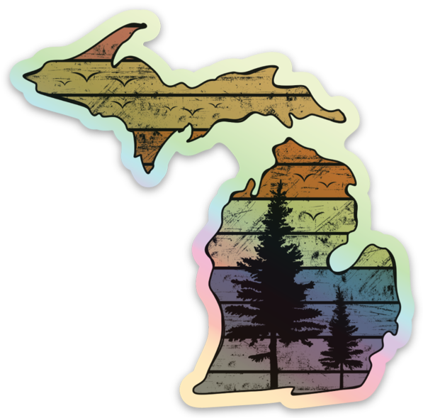 Dawn - Michigan - Waterproof Sticker (3" X 3")