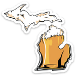 Beer - Michigan - Waterproof Sticker (3