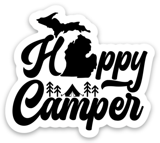 Happy Camper - Word -  Waterproof Sticker