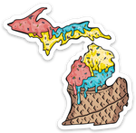 Superman Ice Cream - Michigan - Waterproof Sticker (3
