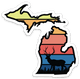 Animal Sunrise - Deer - Michigan - Waterproof Sticker 3" X 3"