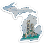 Mackinac Bridge - Michigan - Waterproof Sticker (3
