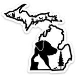 Pets - Outline - Michigan - Waterproof Sticker (3