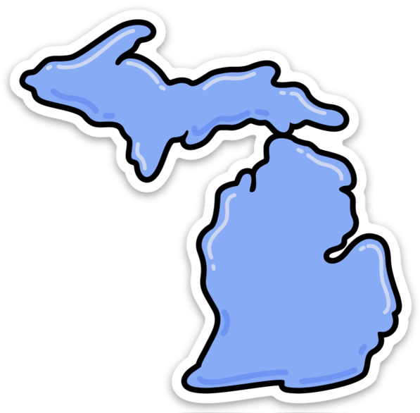Balloon - Michigan - Waterproof Sticker 3" X 3"