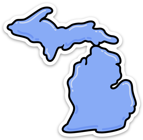 Balloon - Michigan - Waterproof Sticker (3" X 3")