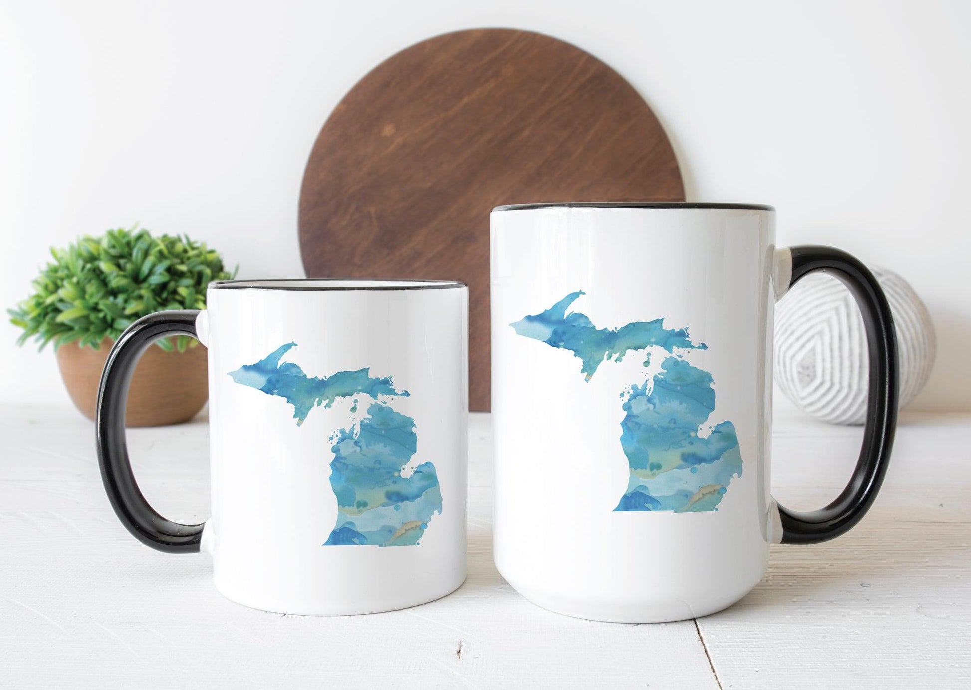 Watercolor - Ocean - Michigan - Mug