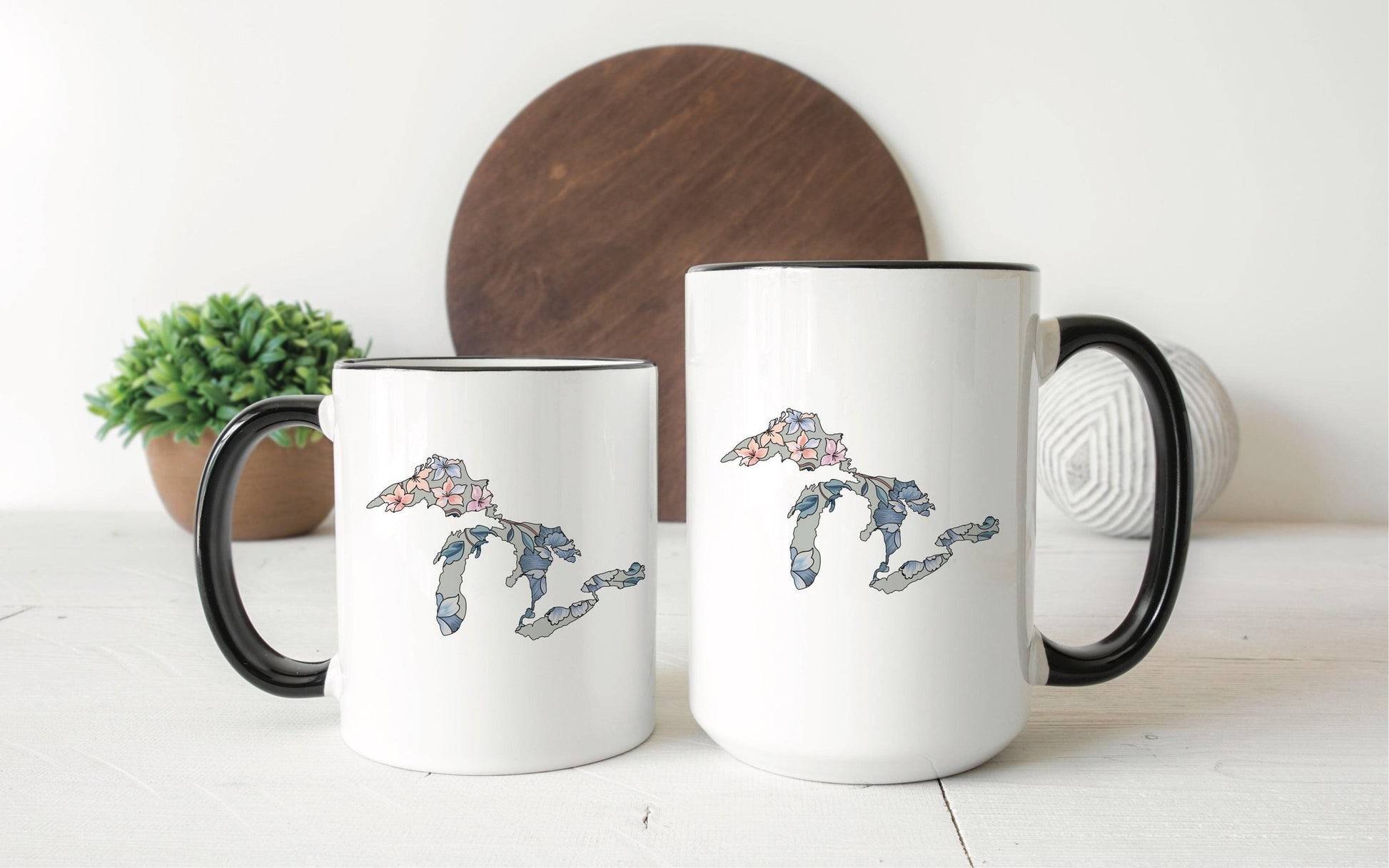 Branches Floral - Gray - Great Lakes - Mug