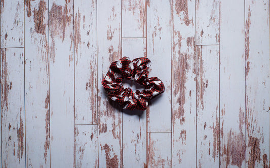 Buffalo Plaid Michigan Satin Scrunchie