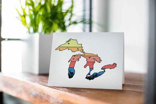 Great Lakes Deer Sunrise Greeting Card