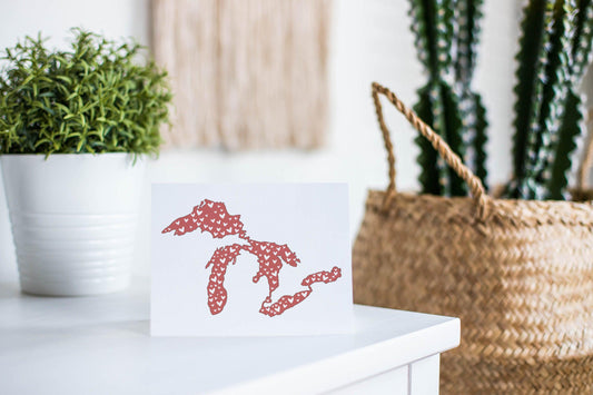 Great Lakes Heart Greeting Card