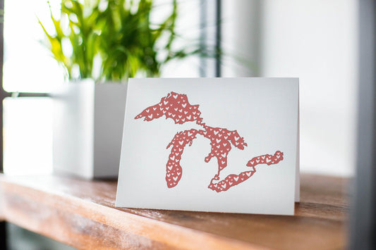 Great Lakes Heart Greeting Card
