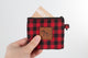 Great Lakes Leather Patch - Plaid Coin Pouch