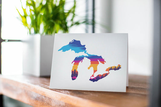 Great Lakes Sunset Two Greeting Card