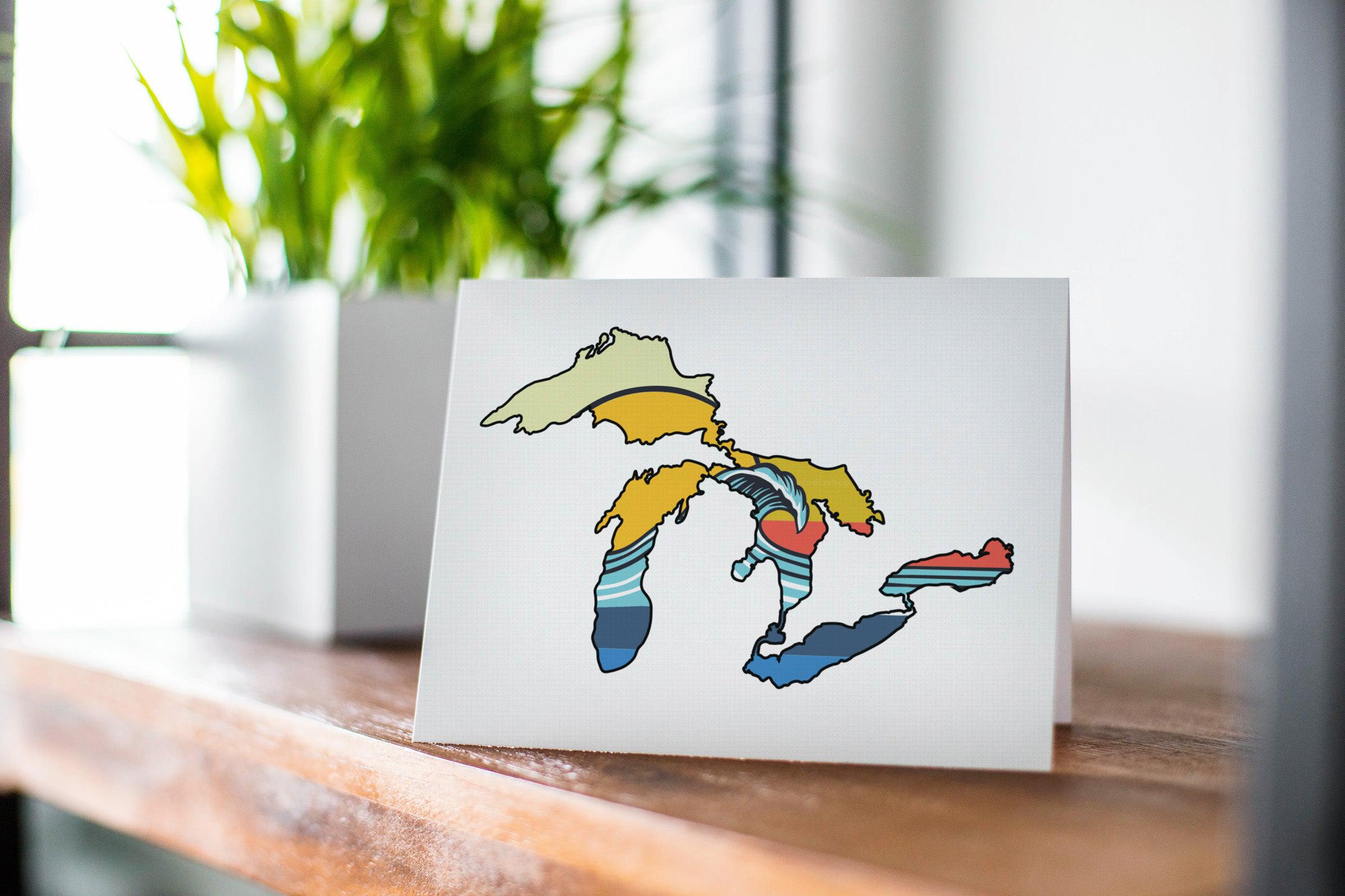 Great Lakes Wave Greeting Card