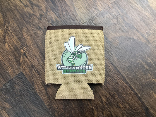 "Williamston Hornets" - Burlap Koozie