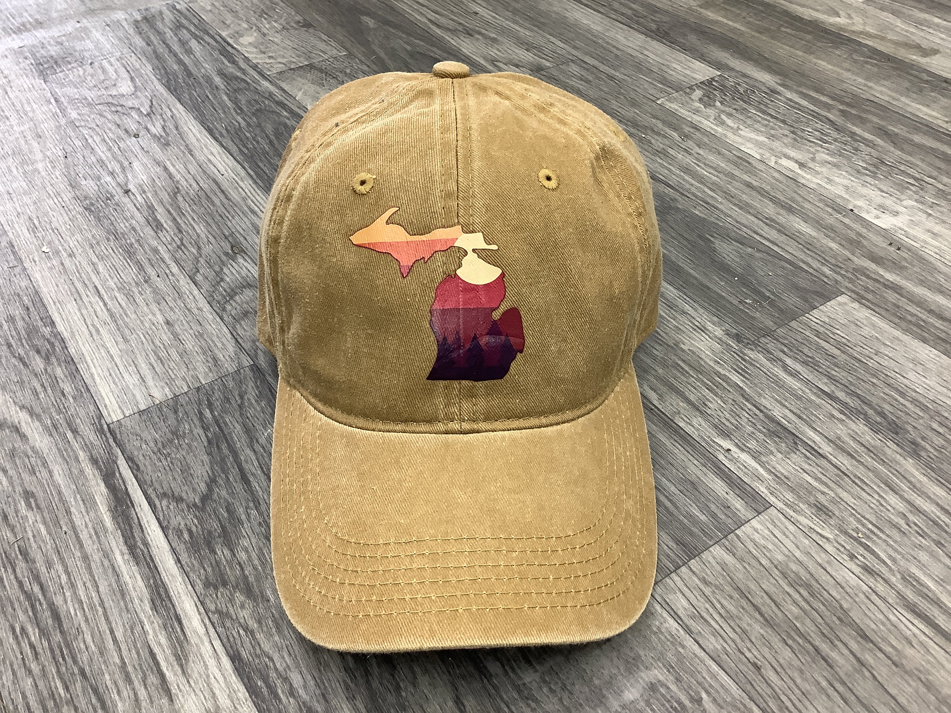 Sunset - Michigan - Flax - Pressed Hat