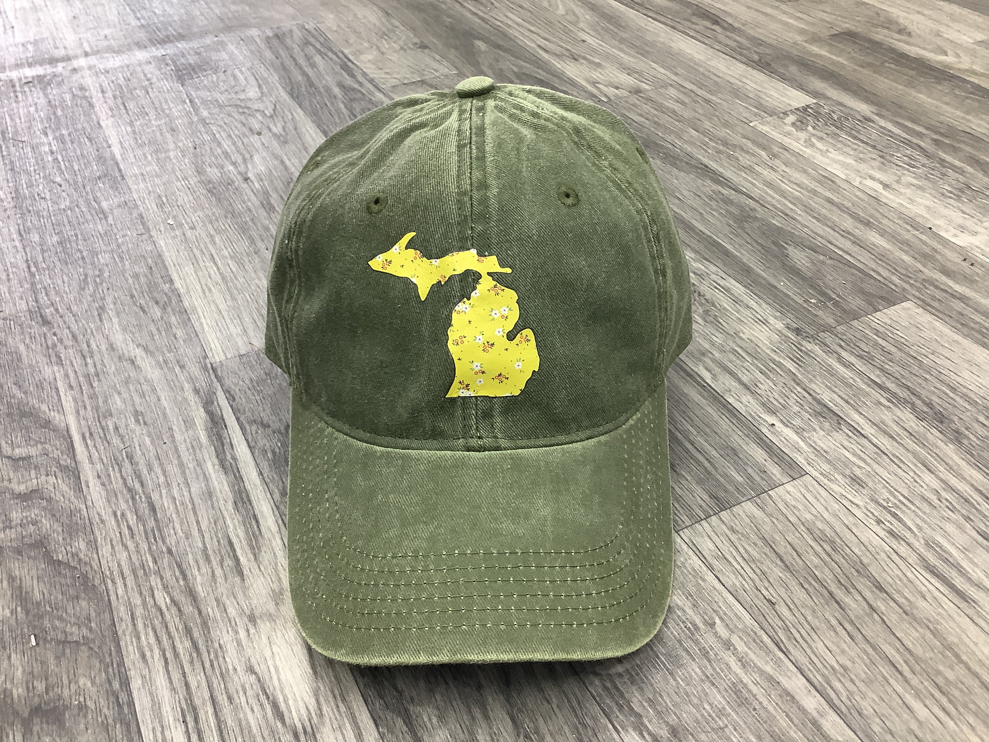 Wildflower - Yellow - Michigan - Olive - Pressed Hat