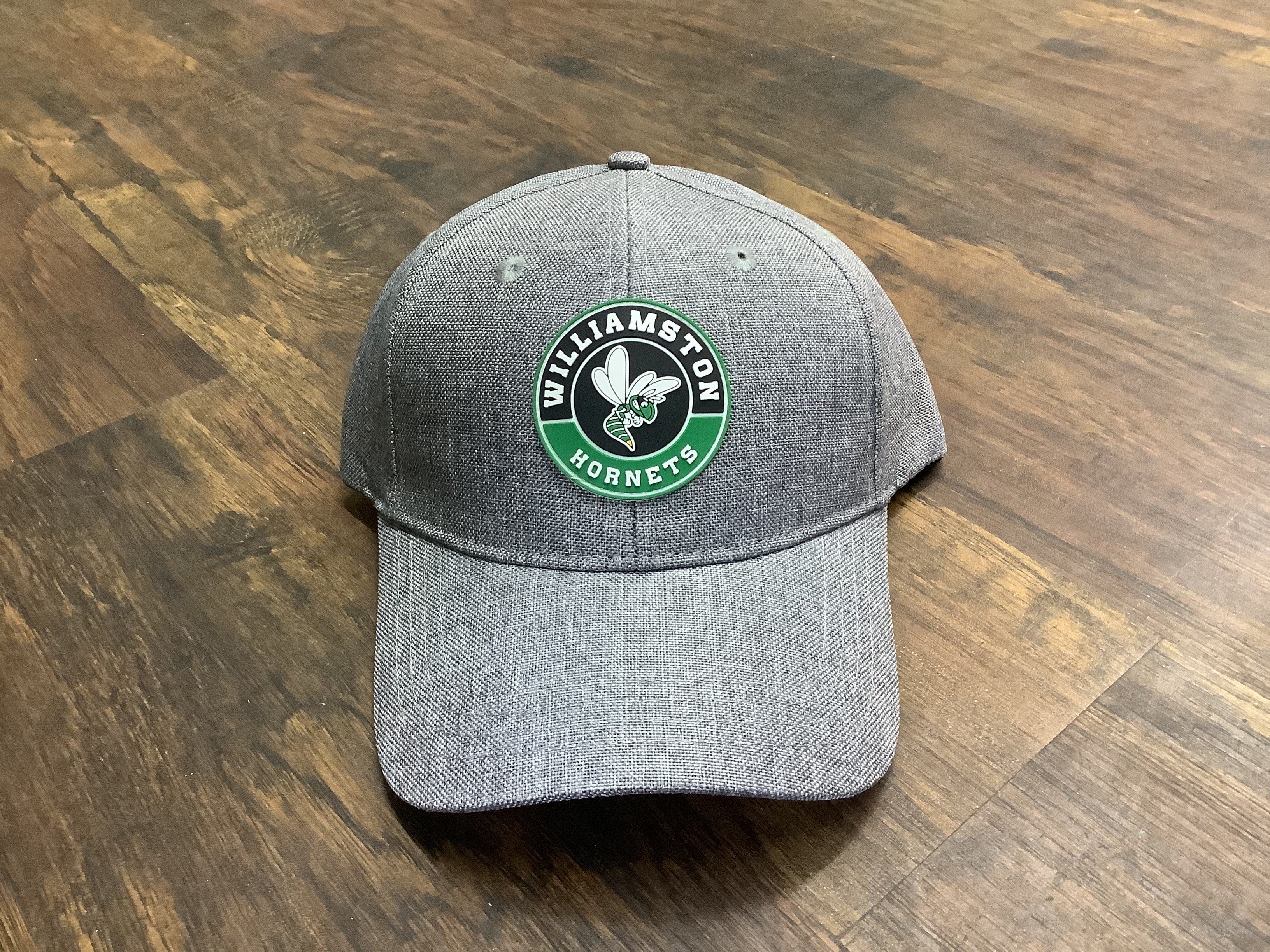 Gray Heathered Hornet Rubber Patch Hat