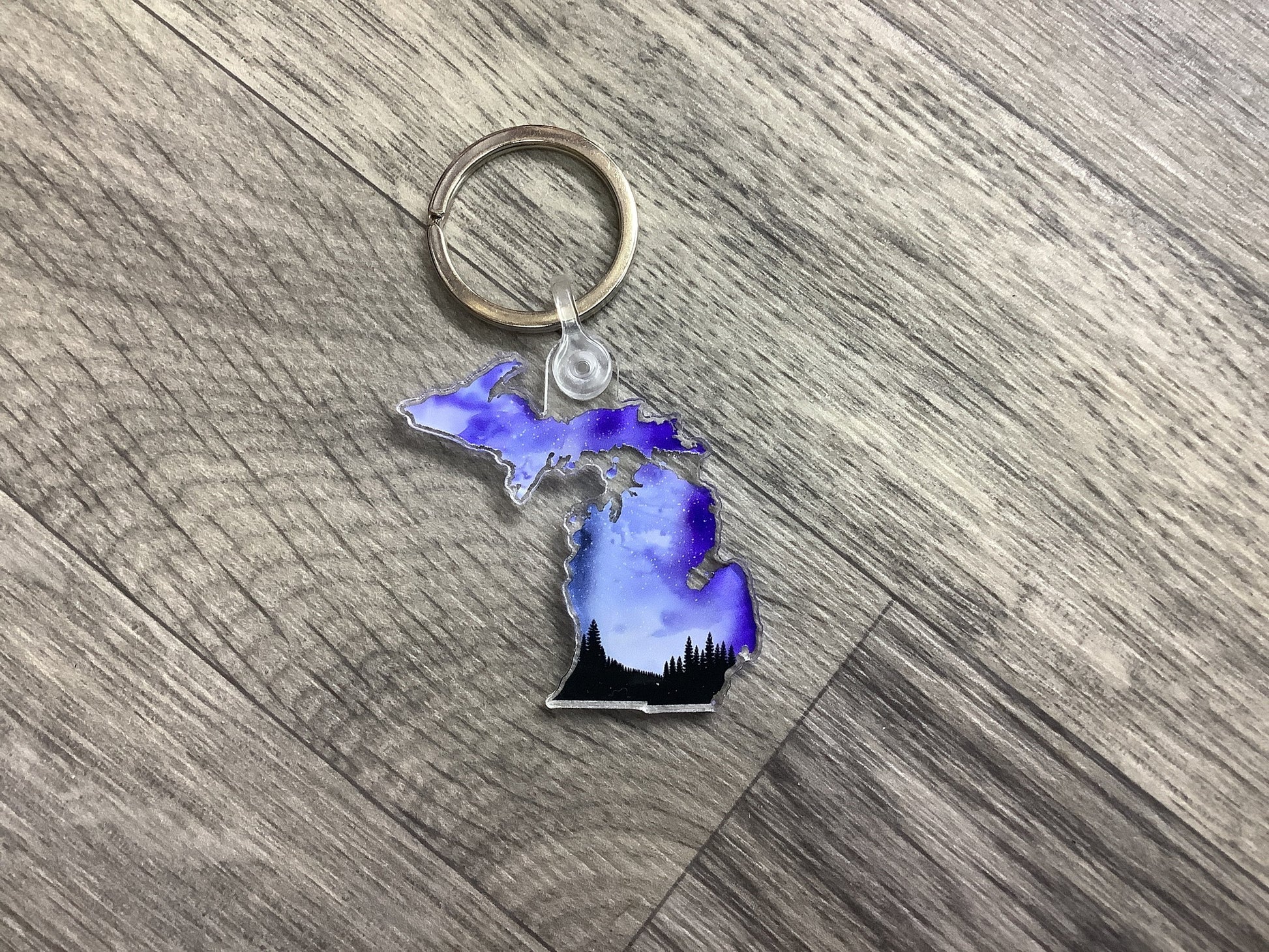 Night Watercolor - Michigan - Acrylic Keychain