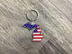American Flag - Michigan - Acrylic Keychain