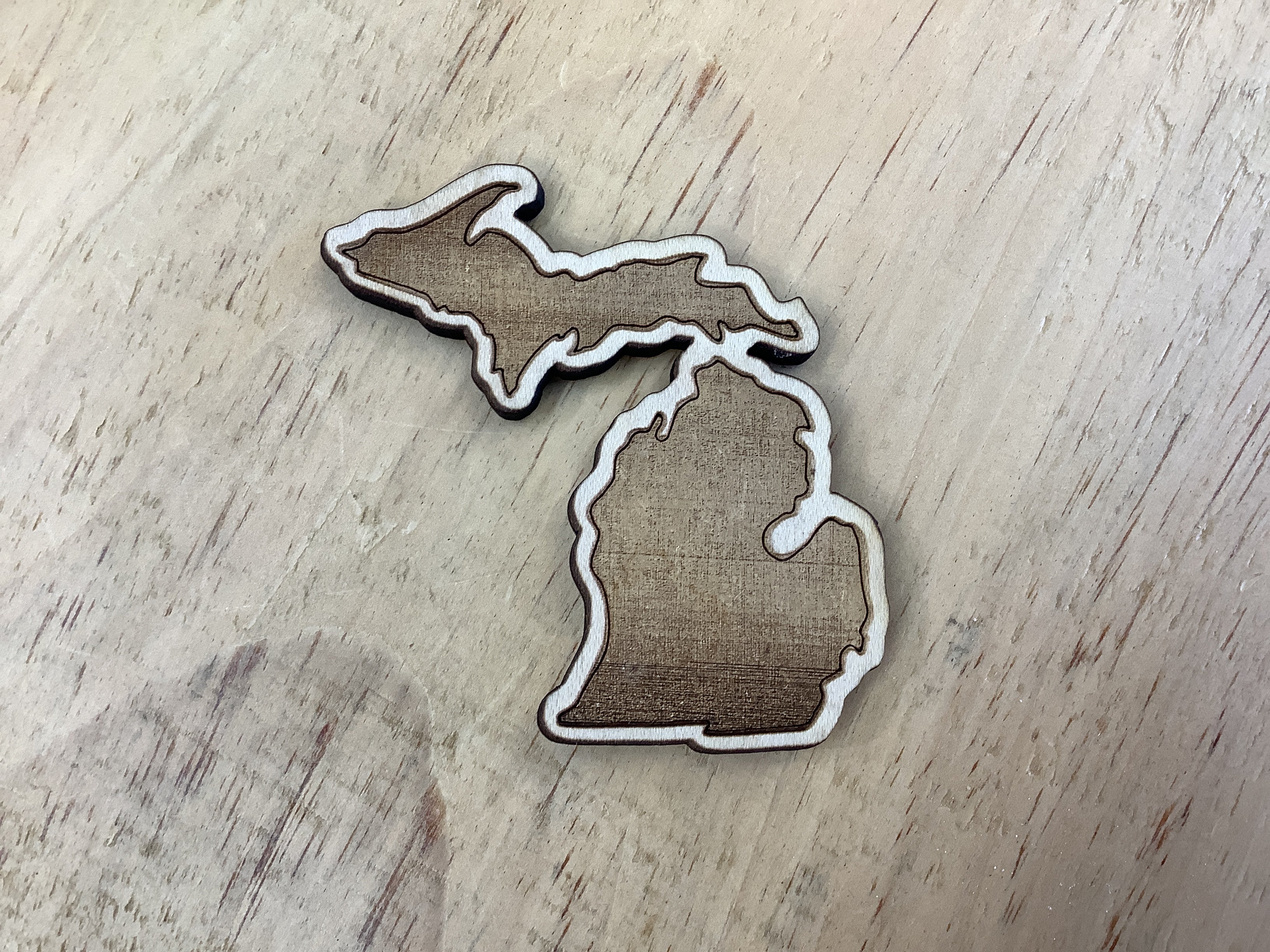 Michigan - Wooden Magnet