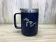 Engraved - Great Lakes - 15Oz Navy Blue Insulated Tumbler W/Handle